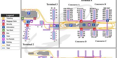 Карта аэрапорта Фінікс Скай-Харбар