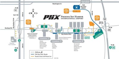 Skyharbor карту аэрапорта